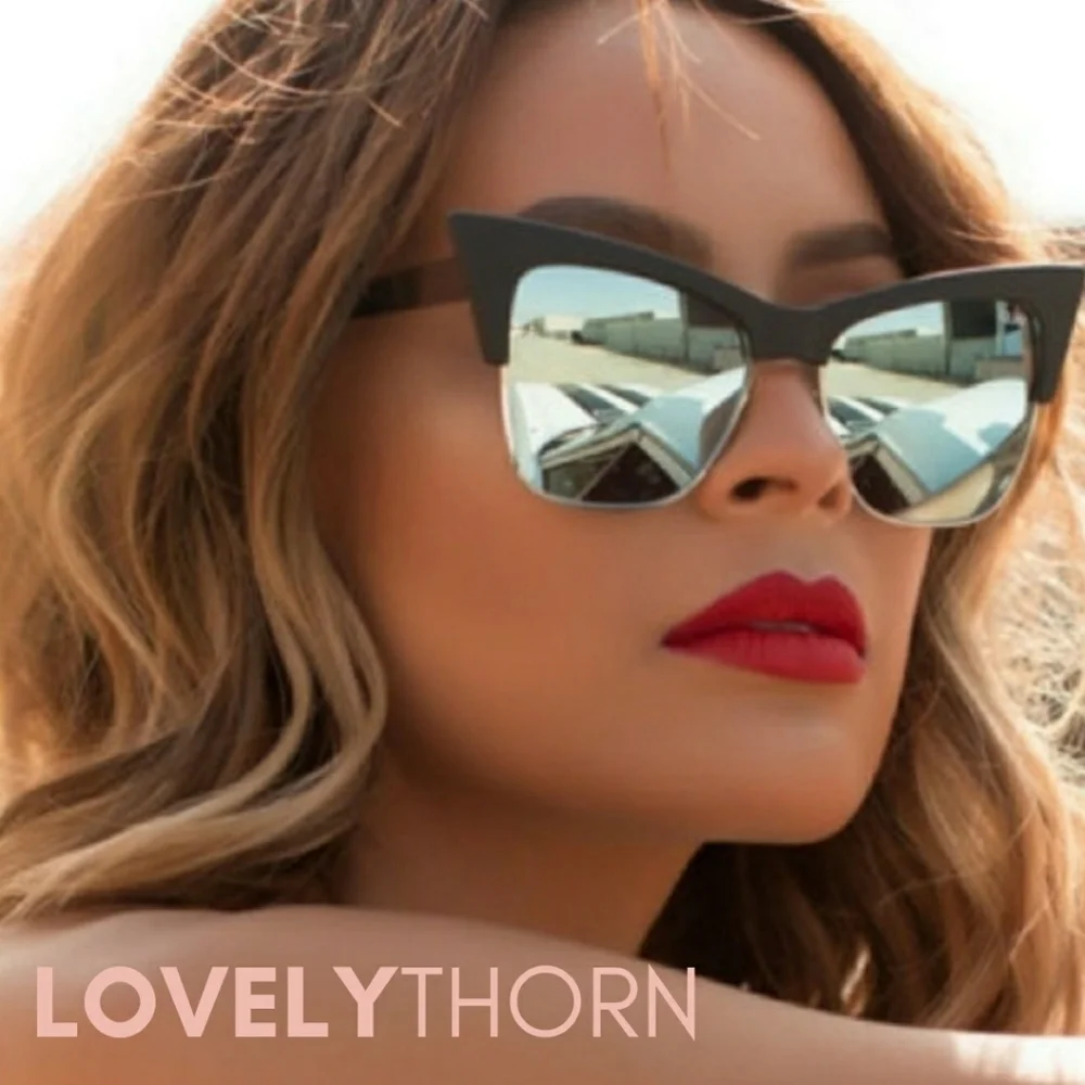 QUAY // ltd ed desi perkins collaboration retro-glam mint mirrored lens cateyes